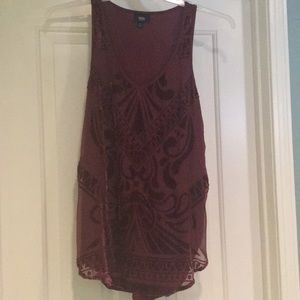 Burgundy tank top
